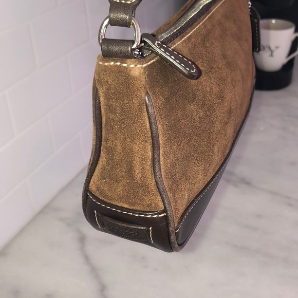 Coach Brown Suede Mini Bag - Picture 4 of 11